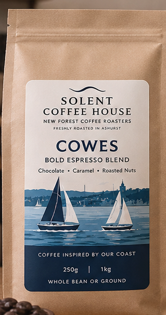 Cowes Bold Espresso Blend coffee bag