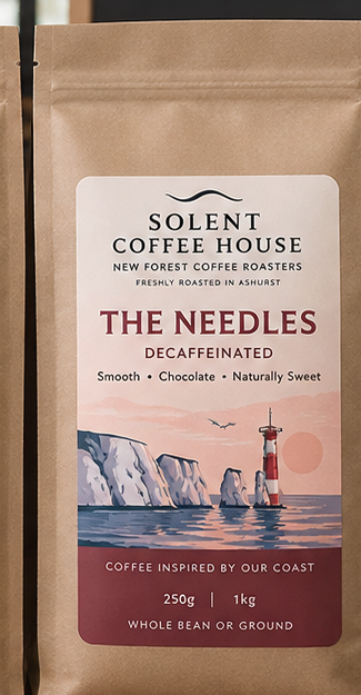The Needles Decaffeinated coffee bag